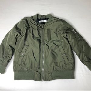 H&M Olive Green Bomber Jacket for Boys